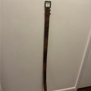 Torino Leather Brown Patterned Belt